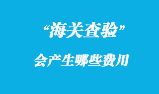 海關(guān)查驗會產(chǎn)生的費用