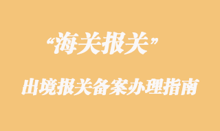 海關(guān)對(duì)保稅區(qū)貨物的出境報(bào)關(guān)備案辦理指南