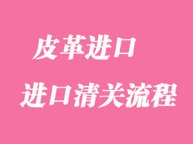 皮革進口報關清關操作流程事項